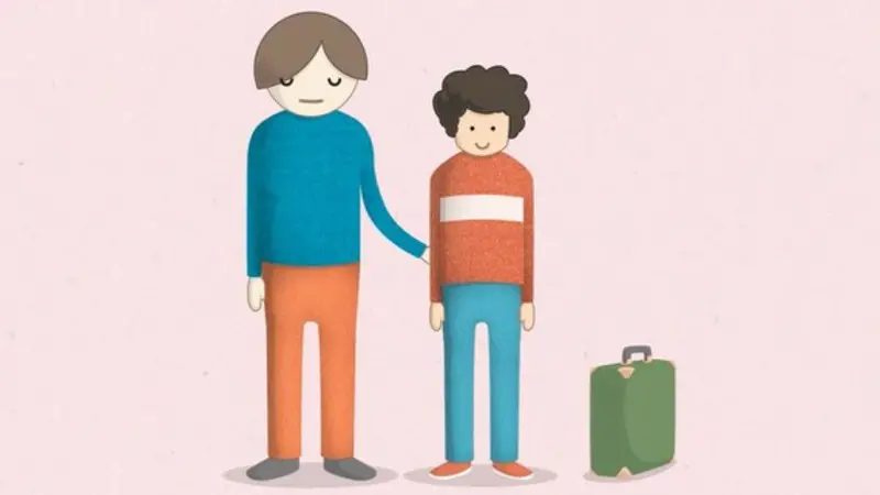 Illustration på förälder och barn