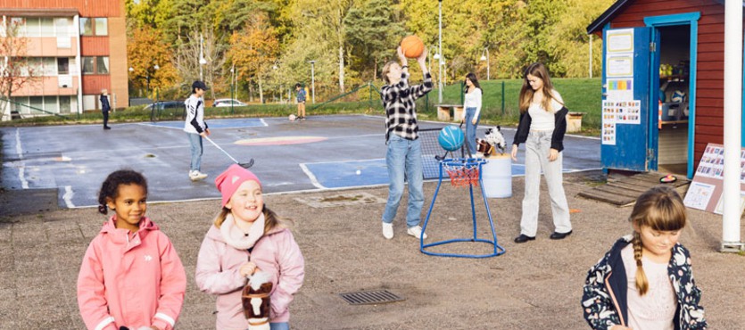elever på Gråboskolan