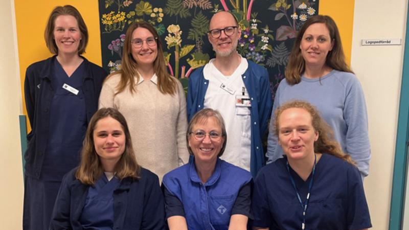 En gruppbild med sju personer