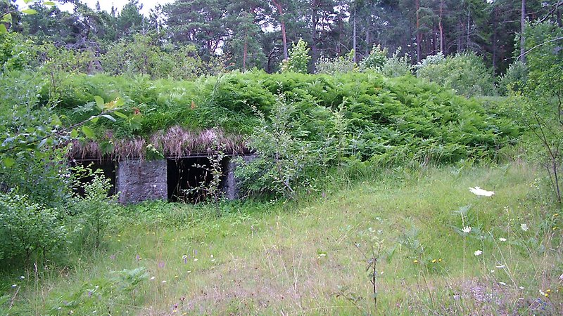 Flertal batterierna har byggds i Boge för att skapa en någorlunda tryggad tillflyktsort för svenska fartyg.